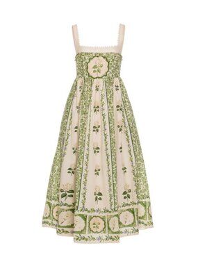 Agua by Agua Bendita Barbara floral cotton midi dress